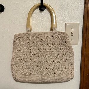 NWOT Liz Claiborne Cream Knit Bag